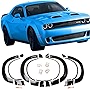 NINTE Fender Flares for 2015-2021 Dodge Challenger Hellcat Model, Demon Style PP Unpainted Black Fender Flares