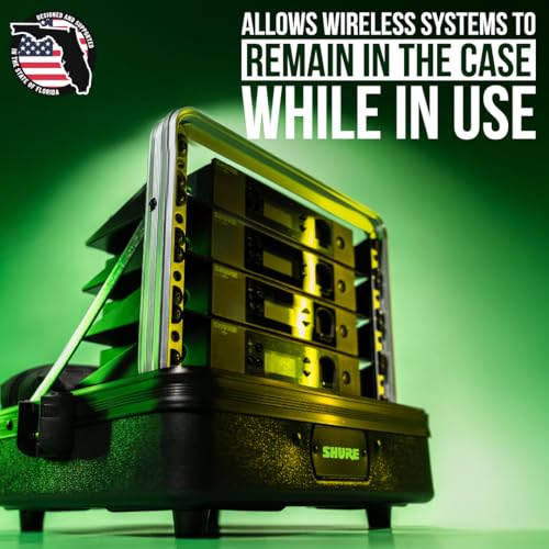 gator shure cases system solution series wireless system solution case 4 - holds 4 systems sh-wsys-case4