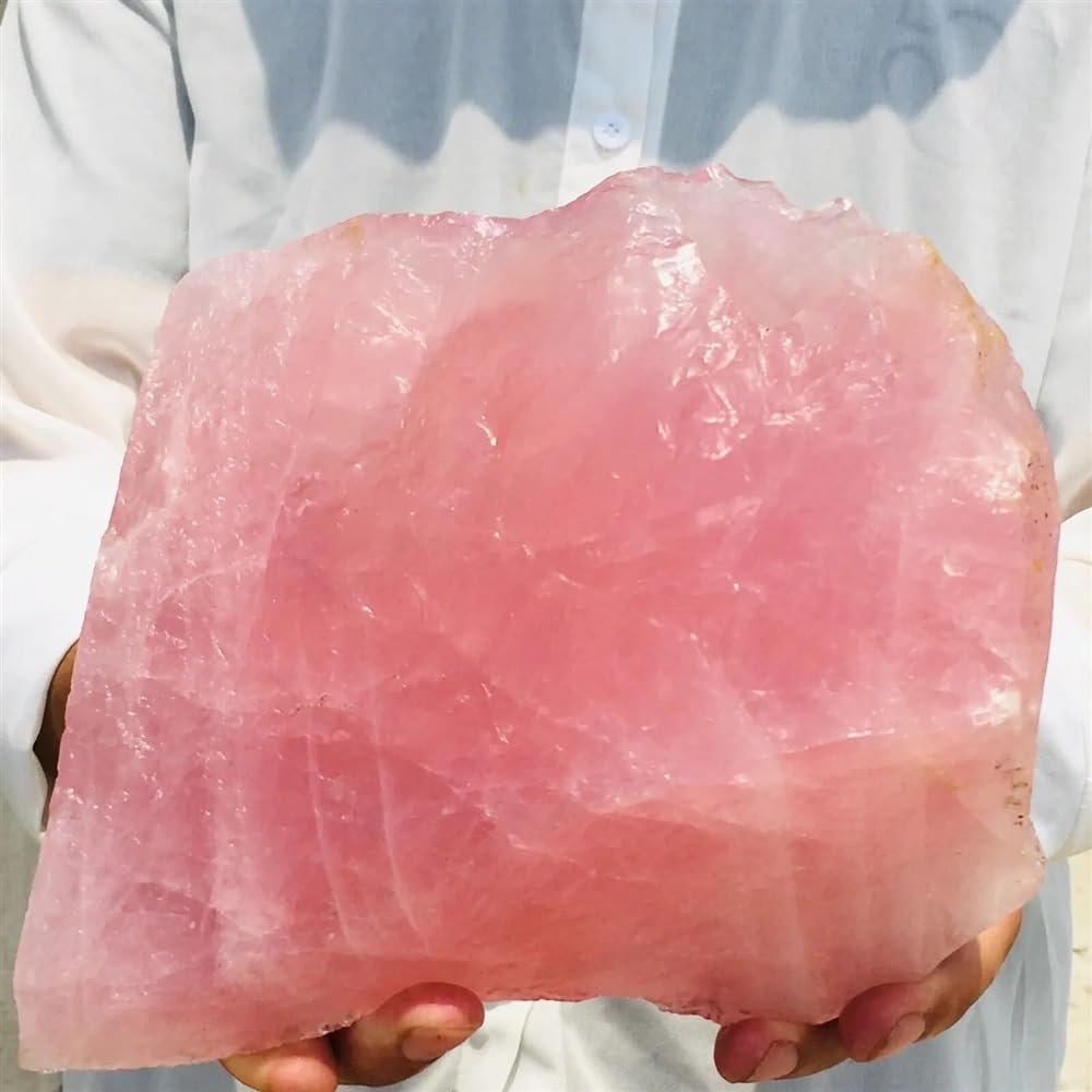 MDBJTCYZN Decorative Ornaments Rough Rose Quartz Crystal Gemstone (Size : 7-7.5kg)