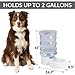 PetFusion H2O Gravity Pet Water Dispenser. Durable 2.5 Gallon Waterer Feeder. Automatic Station for Cats & Small, Medium, Large Dogs, Transparent