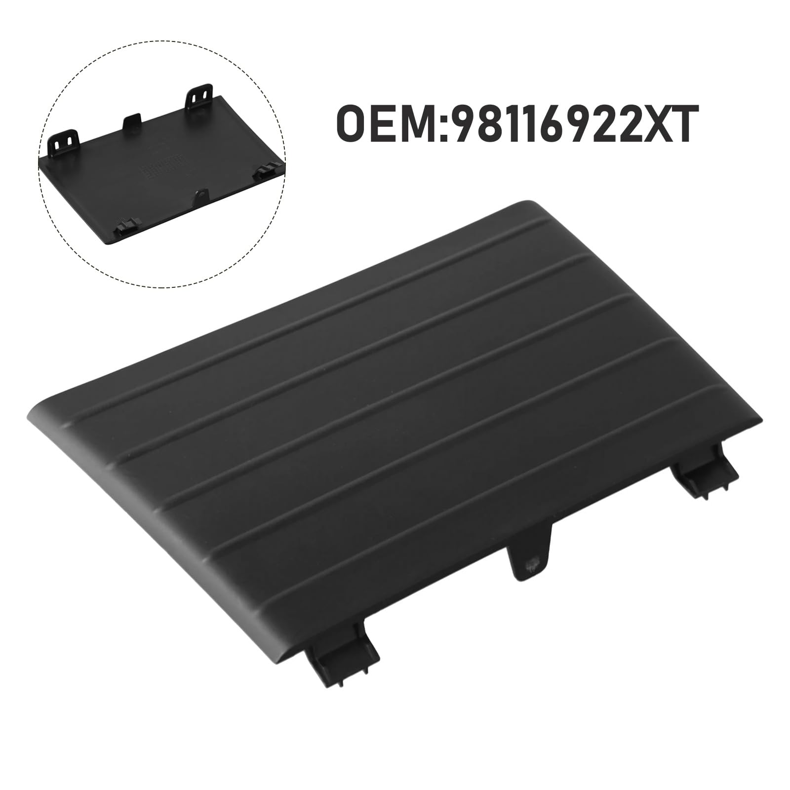 Convient pour Peugeot 3008 5008 MK2 2016-2019 - Grille centrale inférieure de pare-chocs avant, garniture de prise radar 98116922XT