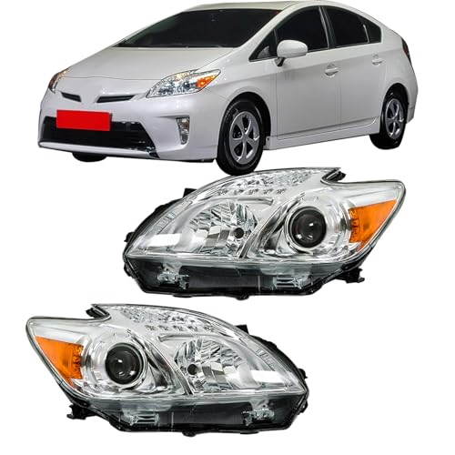 GXYWADY Headlight Assembly Replacement for Prius 2012-2015 Passenger and Driver Sides 8113047520 8117047520 TO2518134C TO2519134C