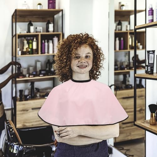Capa para corte de cabello SHERCHPRY 2 piezas rosa miniatura 4