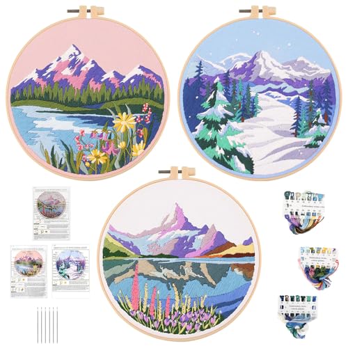 Opiniones y reviews de Bordado Top 10. 37 HomeChi Kit de Bordado, Kit de Punto de Cruz para Principiantes de 3 Piezas con Patrones Impresos e Instrucciones, Kit de Inicio de Bordado, Serie de Flores, Hilo de Colores,...