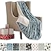 Great Bay Home Super Soft Fleece Sherpa Holiday Throw Blanket - Cozy, Warm Light Blue Snowflake Design Blanket. Eve Collection (50" x 60")
