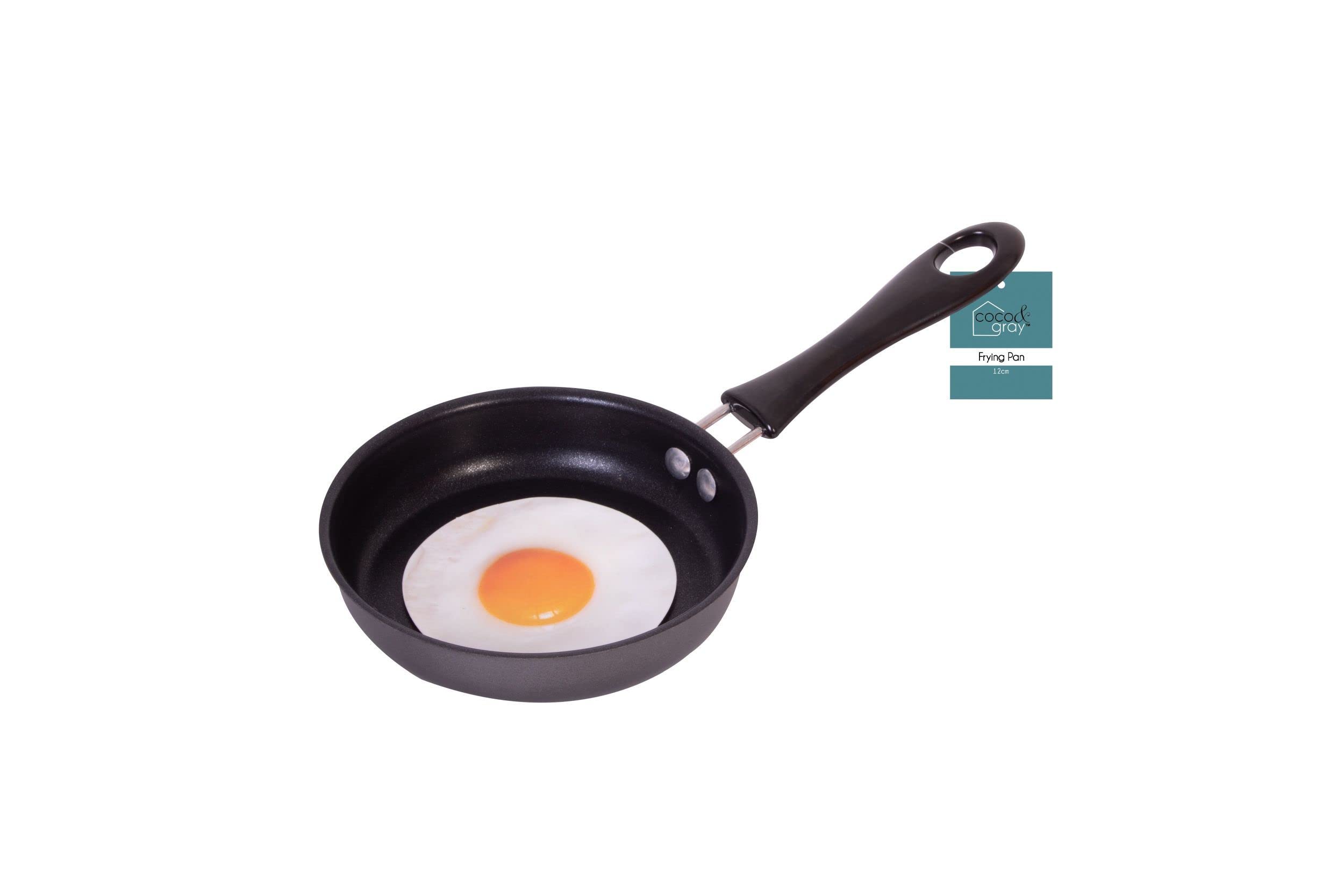 Royle Black Alluminium 12Cm Mini Frying Pan Perfect For Frying Eggs