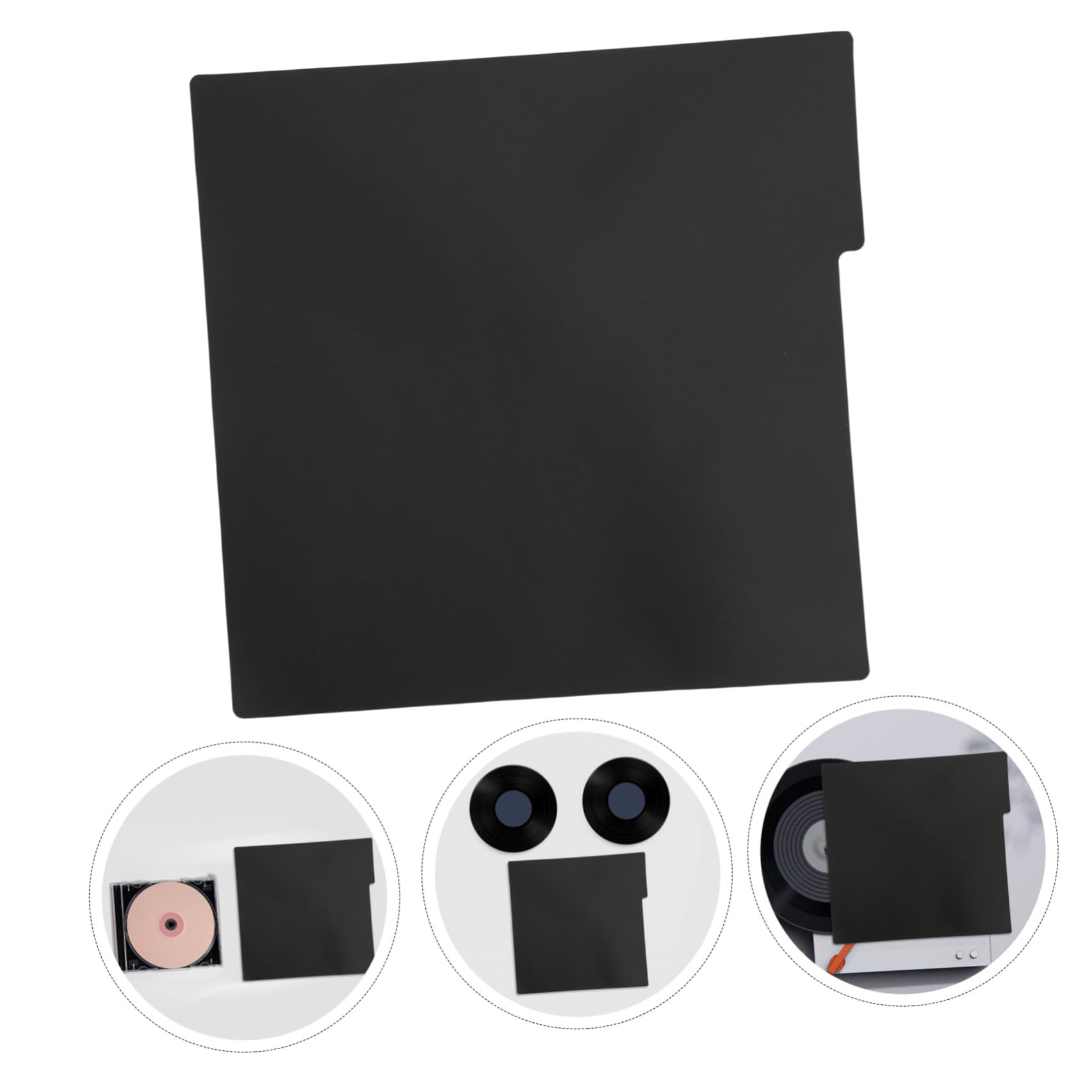 NUOBESTY Separatore di Dischi in Vinile 10 Pezzi in Plastica Nero con Tab | Classificazione e Ricerca Rapida, Divisori Vuoti 12, 9x12, 5 Pollici, per Libreria e Sala Audio