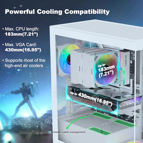Image of SAMA 4503 ATX Mid Tower Gaming PC Case White