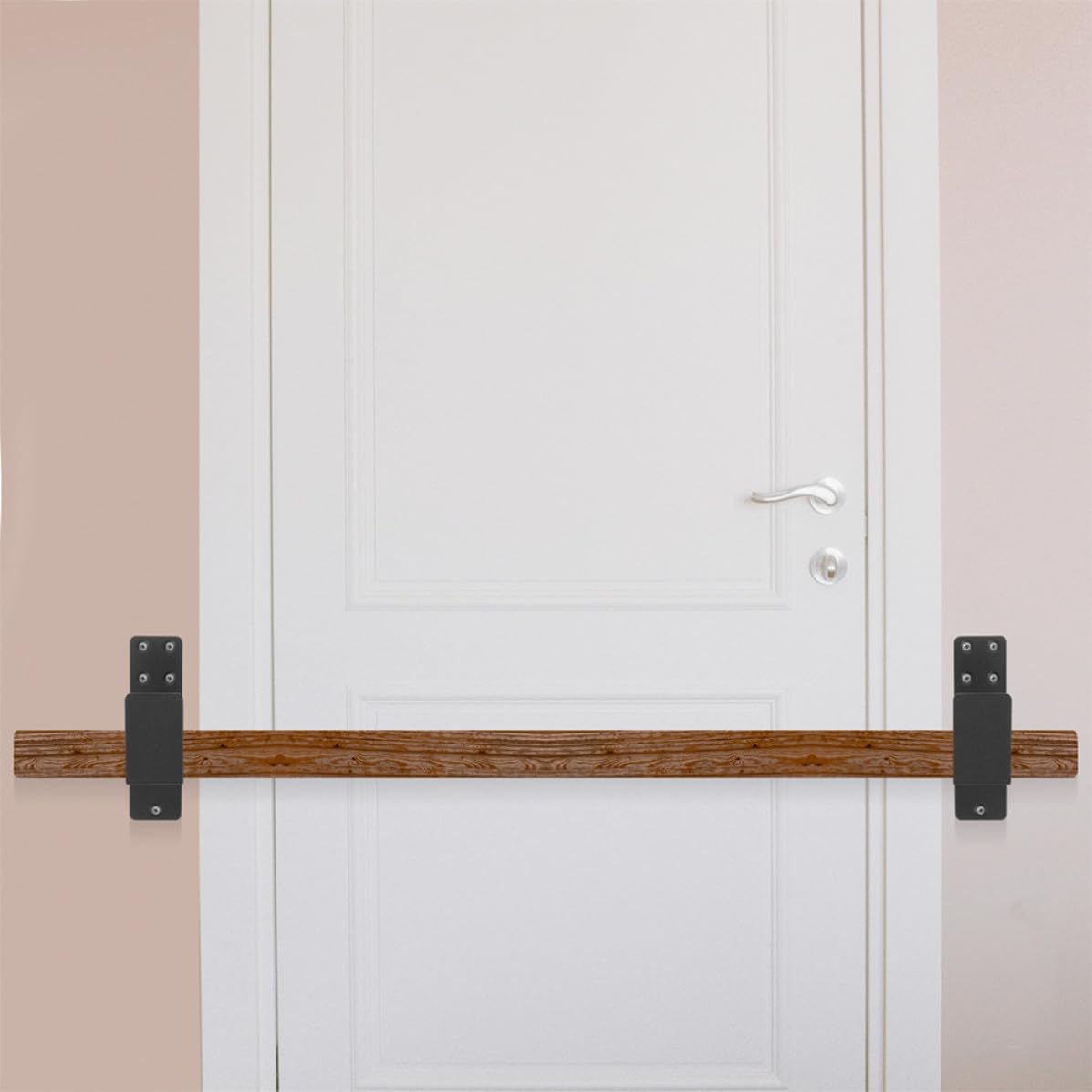 Support de Barricade de Porte Robuste Support de Loquet de Porte Acier Noir Design en U 4 Pcs et Shed Sécurité Domestique