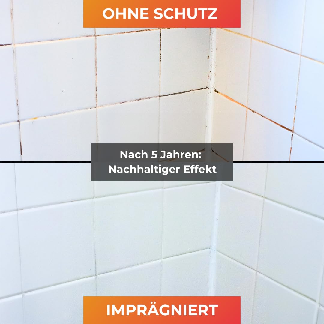 FUGEN ENGEL Premium Fliesenfugenschutz, 70 Laufmeter Reichweite, Dauerhafter Schutz durch Imprägnierung, für Dusche, Bad, Innen und Außen
