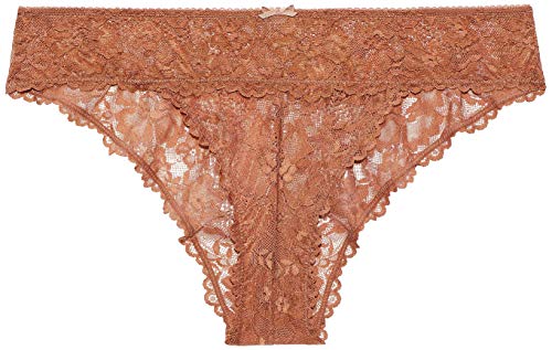 Savage X Fenty Floral Lace Cheeky, Braguita para Mujer, Marrón (Tobacco Nude), Large