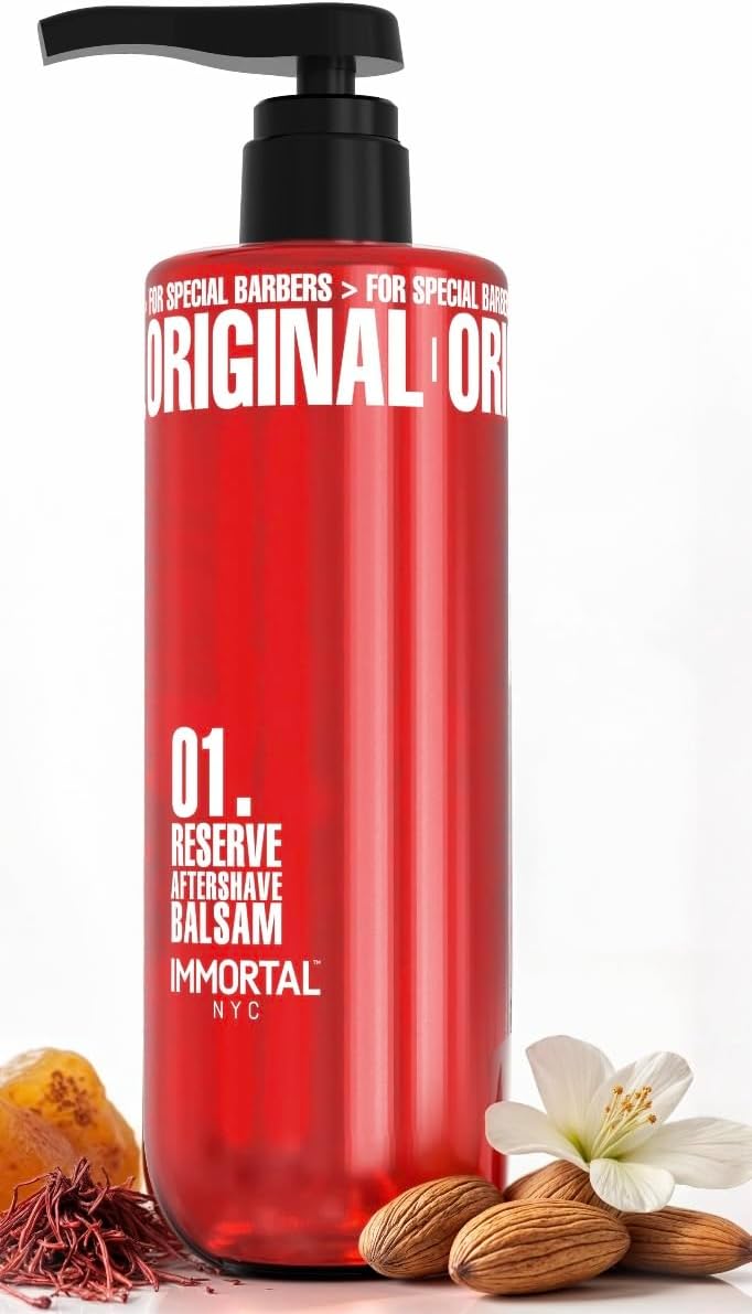 Immortal NYC Reserve 01, Aftershave Balm for Men- Moisturizing & Soothing Formula After Shaving- Spicy Floral Aftershave For Men- 17 oz