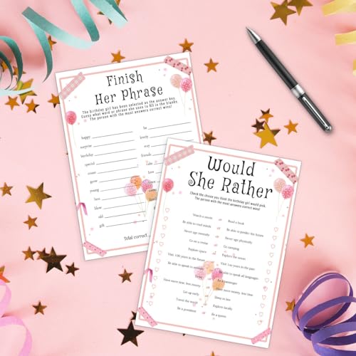 Juego de Cartas para Fiesta de Cumpleaños para Niñas miniatura 4