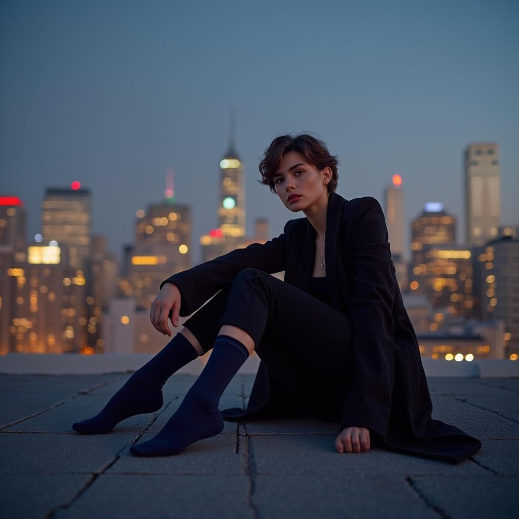 7BigStars Women Viscose From Bamboo Dress Socks, Solid Patterned Crew Fit, 4 Pairs Breathable Seamless for Work Daily Wear - Image 2