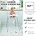 Wenqik 3 Pcs 47''x47'' Waterproof Washable Baby Splat Mat for Under High Chair Mat Clear Plastic Floor Protector Splash Mat for Under High Chair Art Floor Cover for Food Spills Kids Room