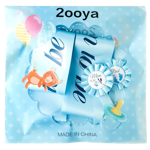 2Ooya YA-CRANE MATERNITY SASH KIT 4P 4Pcs Stork Maternity Sash Set Blue Stork Mom To Be & Dad To Be Sash Kit thumb #5