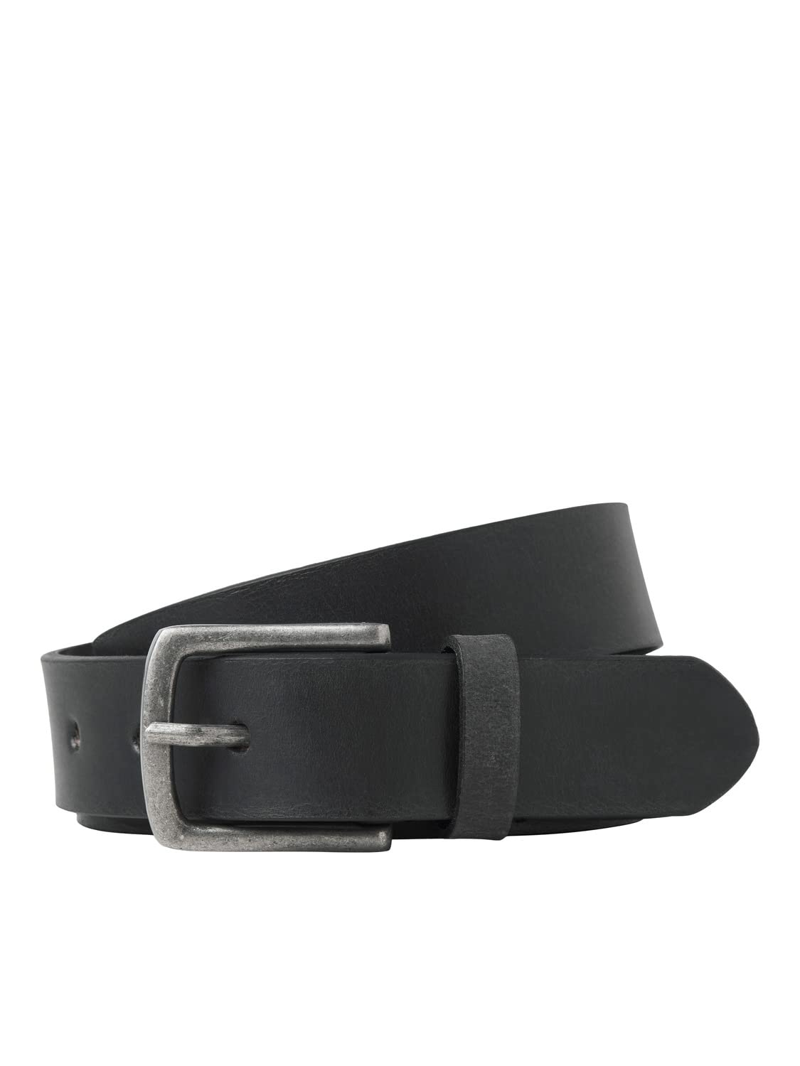 JACK & JONES Herren Jacian Leather Belt Ledergürtel 12227162 ,Schwarz ,90
