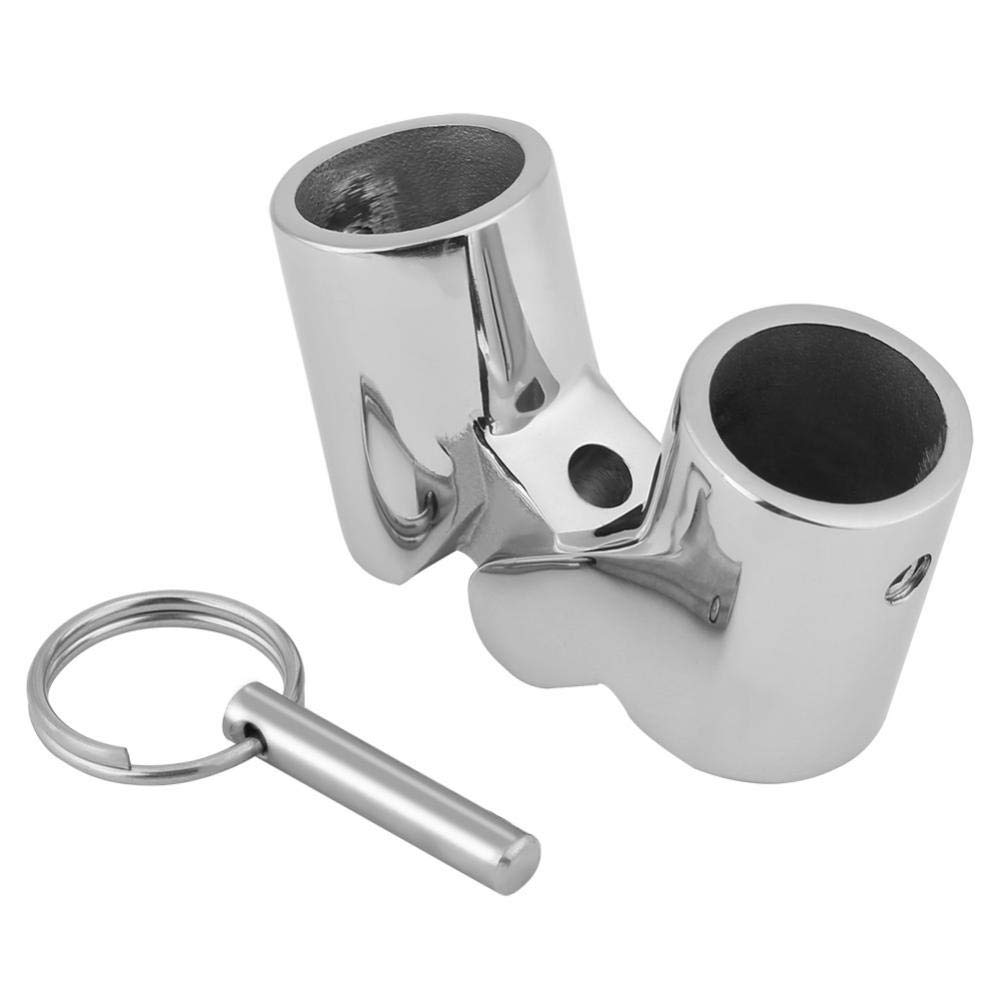 Connettore Tubo Marino Barca Raccordo Girevole Pieghevole per Tubo in Acciaio Inossidabile Marino Barche Raccordo Ferramenta Barche Tubo di Accoppiamento Girevole Pieghevole Connettore Tubi (22 mm)