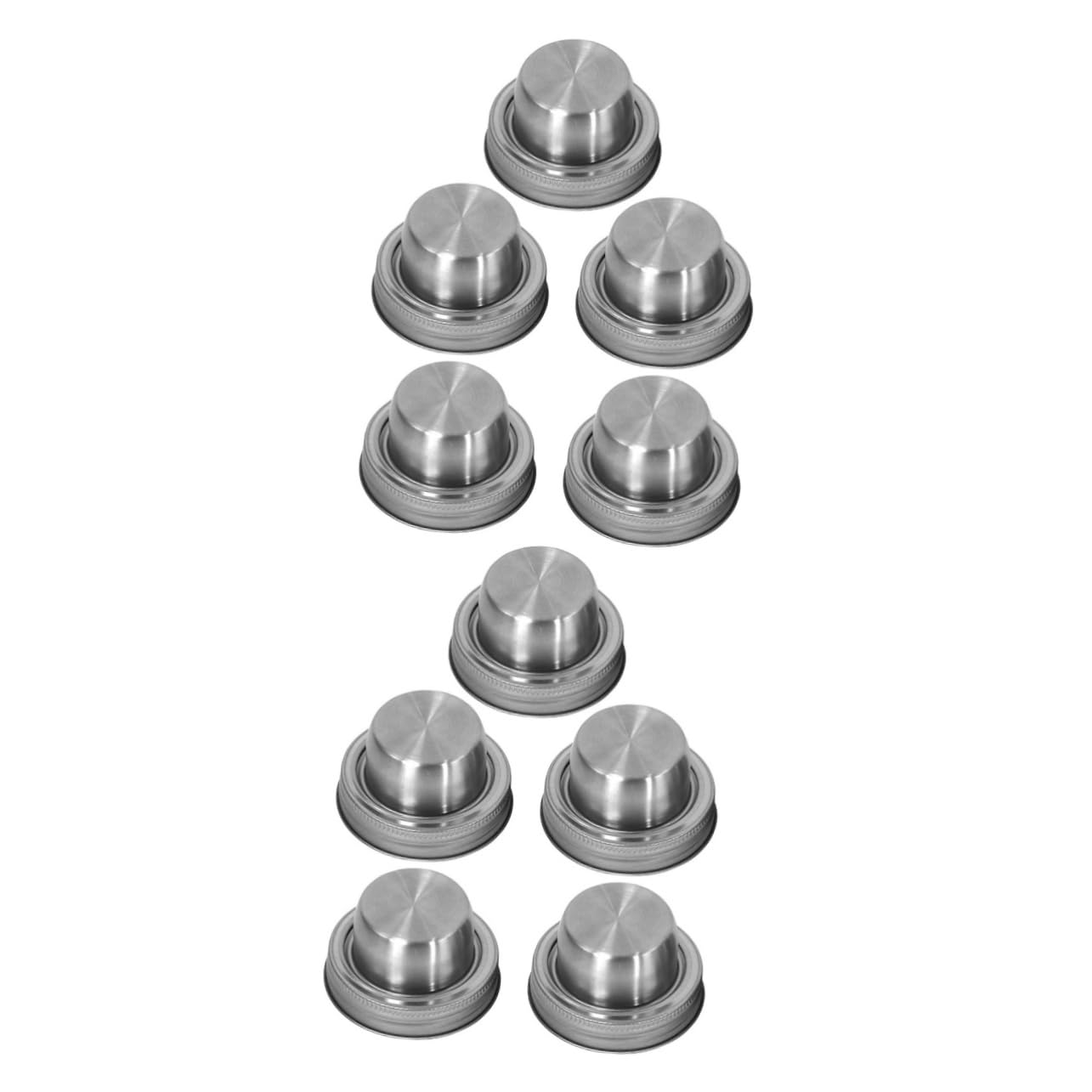LABRIMP 10piezas Tapa Inoxidable Para Frascos Colador y Dispensador De Especias Para Cócteles y Cocina