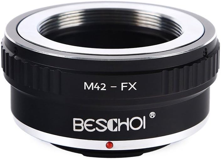 Beschoi Lens Mount Adapter for M42 Mount Lens to Fujifilm X-Series FX Cameras for M42-FX, Fits for Fuji XT2 XT20 XE3 XT1 X-T2, M42 to FX Lens Mount Ring