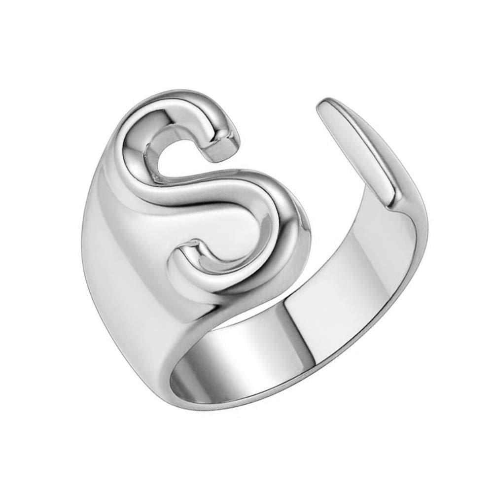 Sora TukiInitial Ring Gold Letter Rings for Women Chunky Gold Rings for Women Adjustable Rings Initial Jewelry
