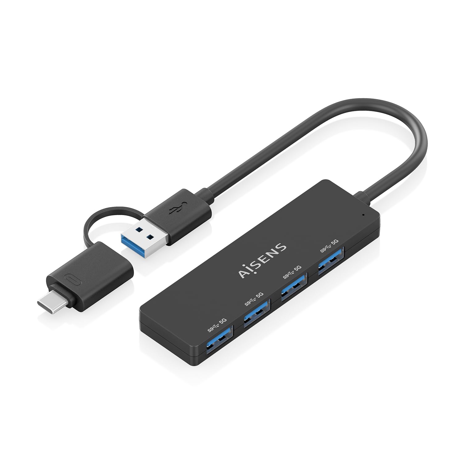 Hub USB Tipo-C + USB 3.1 Aisens A109-0987/ 4xUSB