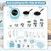 Gotoofun Gotoofun Kids Cooking Set Real for Beginners, 28PCS Mini Kitchen Starter Set with Safe Knife, Easy Cooking Toys for Boys Girls Ages 8-12, Blue
