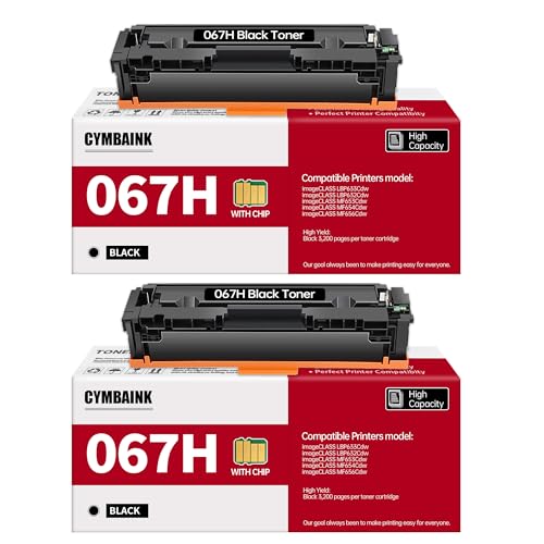 Image of Twin Pack 067H 067 MF656Cdw Toner Cartridge 2 Pack High Yield Compatible Replacement for Canon 067H 067 for Canon imageCLASS LBP633Cdw LBP632Cdw MF653Cdw MF654Cdw MF656Cdw Printer- Black