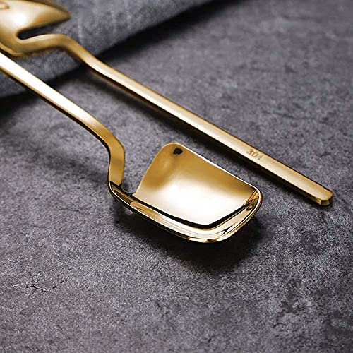 Coffee Spoons, 5.6 Inches Espresso Spoons, 18/10 Stainless Steel Demitasse Spoons Tiny Spoon Small Spoons Gold Teaspoons Espresso Spoons Mini Spoons For Tasting, Sugar, Tea, Ice Cream, Set Of 6 #TOP4
