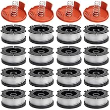 AF100 Replacement Spool, AF-100 Spool Compatible with Black and Decker AF-100-3ZP AF-100-BKP Weed Eater String, 30ft 0.065" fits GH900 GH600 GH610 String Trimmer Spool 16 Spool + 4 Cap+4 Spring