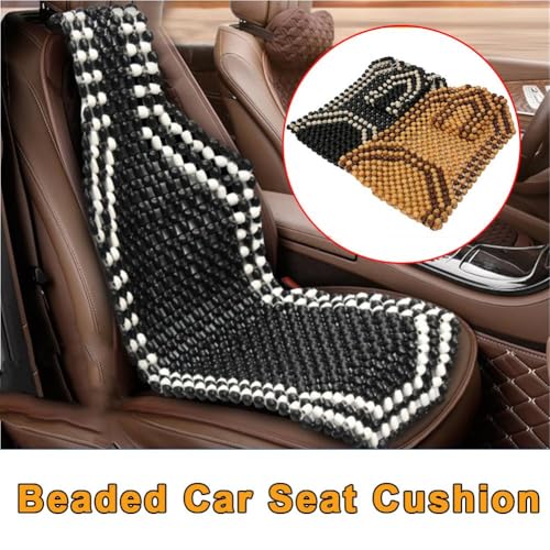 Respaldo de asiento de coche universal en madera transpirable de color beige para el hogar 6