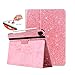 Custodia per iPad Pro 12,9 2020/2018 Cover, FANSONG Ultra Sottile Leggero Glitter PU in Pelle Smart Cover con Cinturino, Auto Svegliati/Sonno,Pencil Ricarica Supportata per Apple iPad Pro 12.9'', Rosa