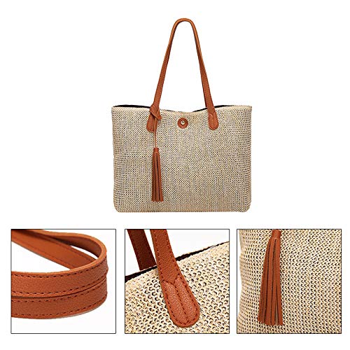 Bolso de mano tejido para mujer Goclothod miniatura 3