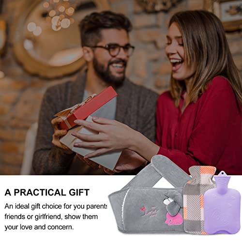 Wärmflasche aus Gummi mit weichem Taillenbezug, Wärmbeutel für Nacken und Schulter, Rücken, Beine, Taille warm - Image 8