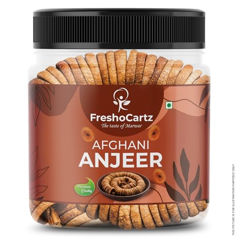 Image of FreshoCartz Premium Dried Anjeer | Anjiran Dry Fruits | Rich Source Of Fiber & Calcium | Afghanistan Dried Figs - Jar Pack (250gm (Pack of 1))