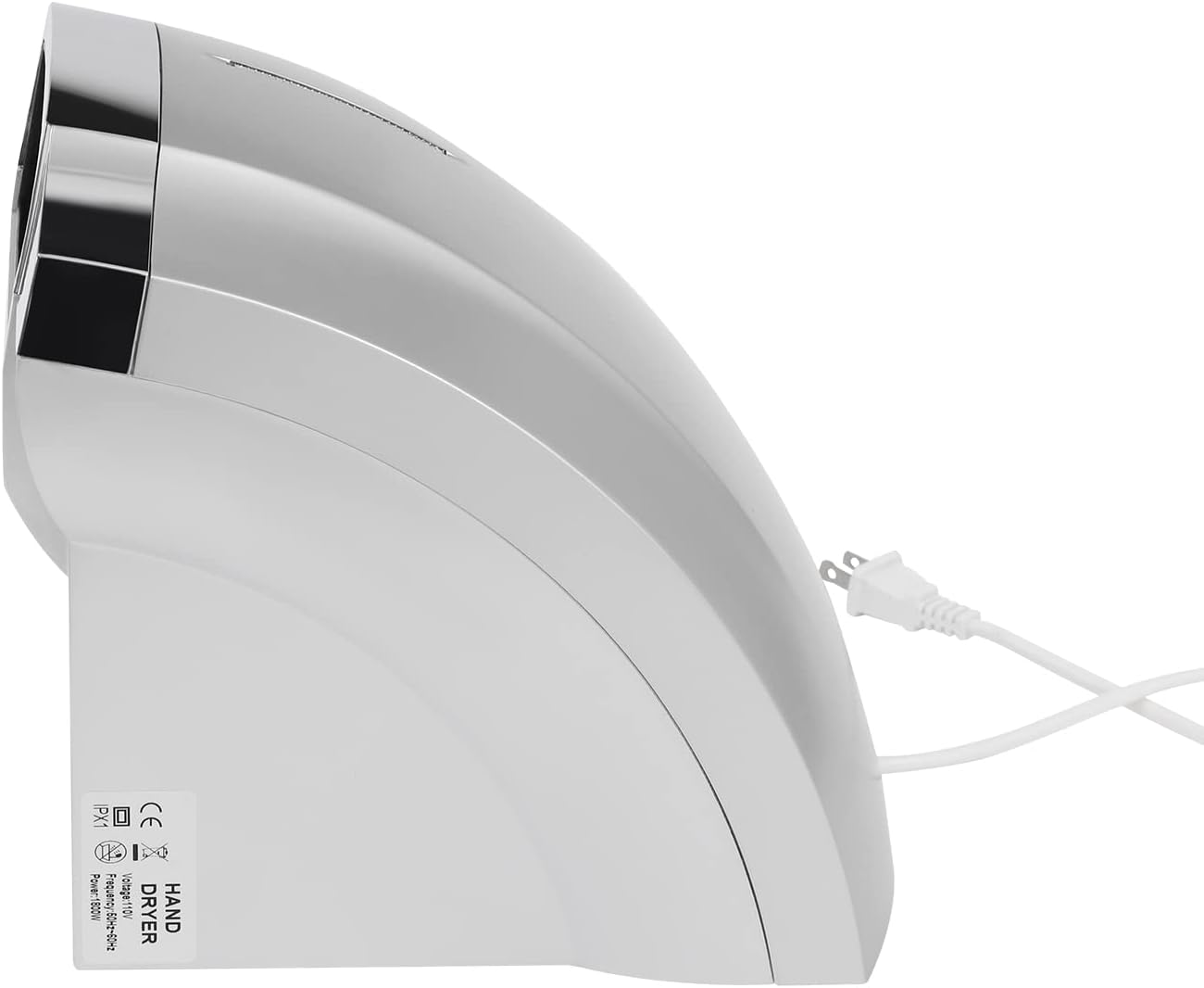 Electric Hand Dryer, Automatic Hand Air Dryer 1800W High Speed Wall-Mounted for Commercial Household