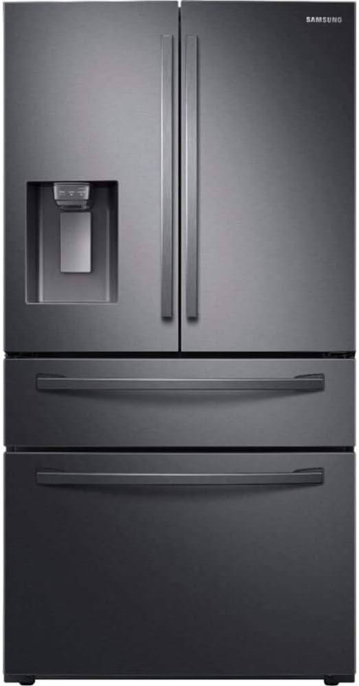 SAMSUNG RF24R7201SG 23 cu. ft. Counter Depth 4-Door French Door Refrigerator with FlexZone(TM) Drawer in Black Stainless Steel