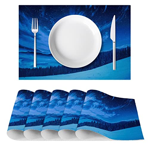 Set de table antidérapant bleu pour protéger la table des plats chauds - 3