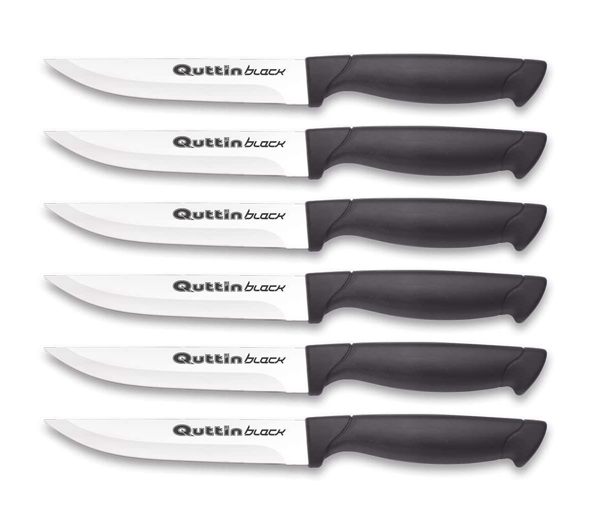Coltello da Bistecca Quttin Black edition 11 cm 1,8 mm (12 Unità