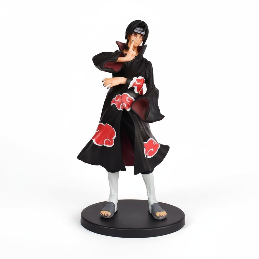 Offo Itachi Uchiha Action Figure (21.5cm) Premium Naruto Collectible Anime Statue PVC Figurine For Fans, Kids & Teens | Ideal Gift For Birthdays, Desk, Home Decor & Display Shelf,Multicolour