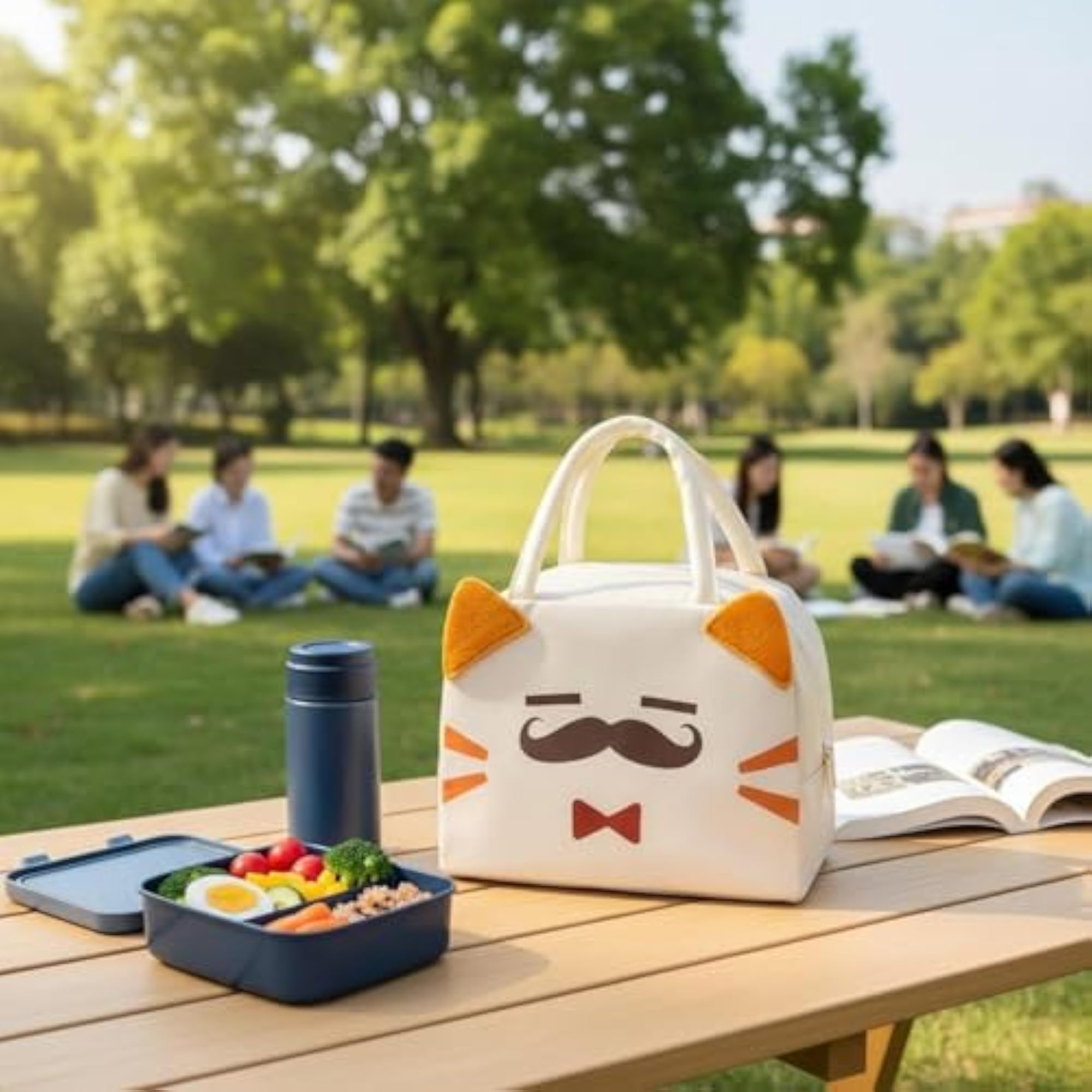 Cartoon Insulated Lunch Box Bag, High Capacity, Easy to Clean