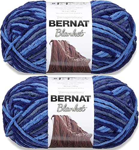 Bernat Blanket North Sea Yarn - 2 Pack of 300g/10.5oz - Polyester - 6 Super Bulky - 220 Yards - Knitting/Crochet