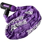 MENGE: 1 x Kettenschloss / Material: Stahl / Maße: ca. 120x1,8x3 cm Kettenglied 5mm / Farbe: Lila