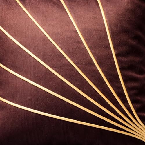 Image of LOFEY Dupion Silk Cushion Cover, 16 x 16 Inch (40 x 40 cm), Decorative Sofa Pillow Cover, Zipper Closure (2, Brown)