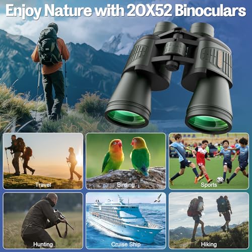 Binoculares 20x52 para adultos alta potencia miniatura 6
