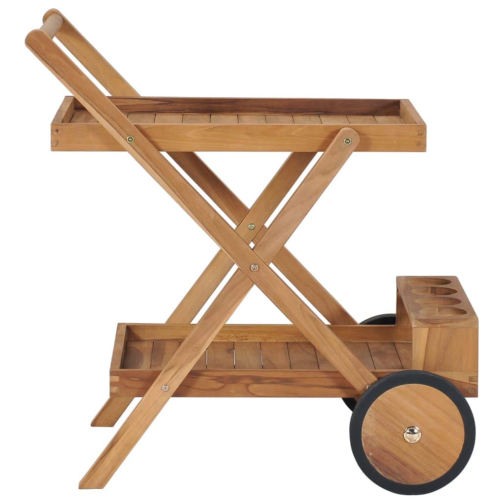 vidaXL Carrito del Té Carro Bandejas con Ruedas de Transportar Bebidas Comidas Café Vino Camarera de Jardín Bar Barra Servir