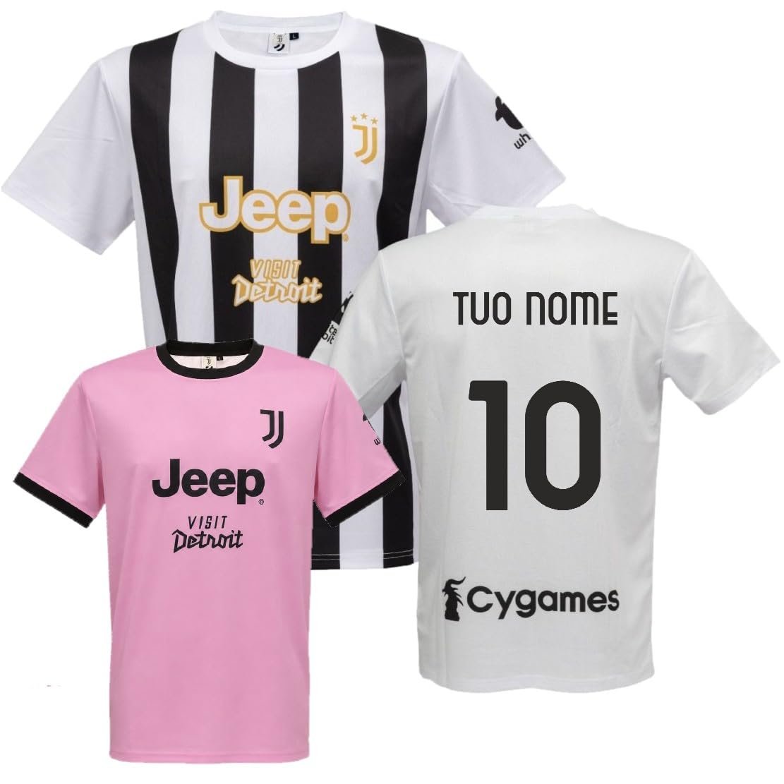 JUVENTUS Maglia Calcio Juve Bianco Nera | Campionato Serie A | Replica Ufficiale FC | Scegli Il Tuo Giocatore Gatti Cambiaso Yildiz Conceição Vlahovic PS 41410-MIX-3