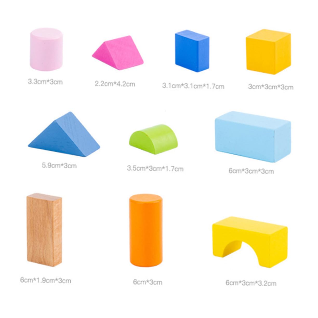 Gatuida 100pièces Blocs de Construction Bois pour Garçon Fille Jouet de Construction Éducatif Bois Blocs Colorés pour Bébés