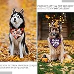 3 pack happy halloween dog bandanas classic plaid fall thanksgivng christmas xmas holiday pet bandanas scarf triangle bibs kerchief gift set costume decoration for small medium large puppy dog cat pet 12