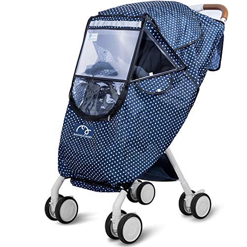 Stroller Rain Cover,Baby Stroller Protective Cover,Protect from Rain Snow Dust Insects Waterproof Windproof,Easy